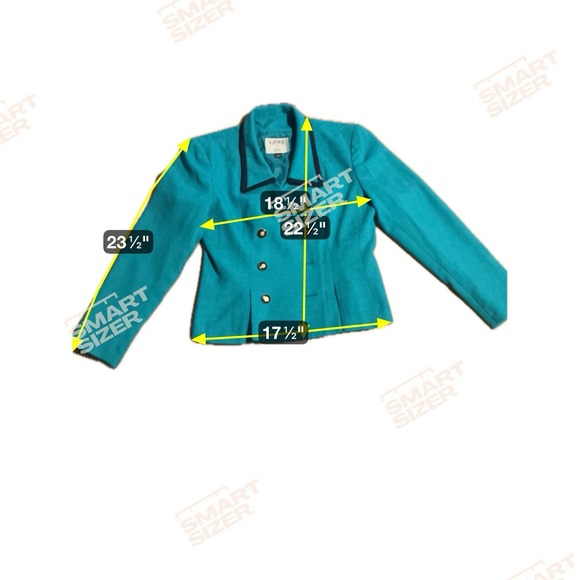 Kasper for A.S.L Women's Teal Blazer, Vintage‎ Size 6 Jacket, Classic Outerwear - Picture 4 of 8